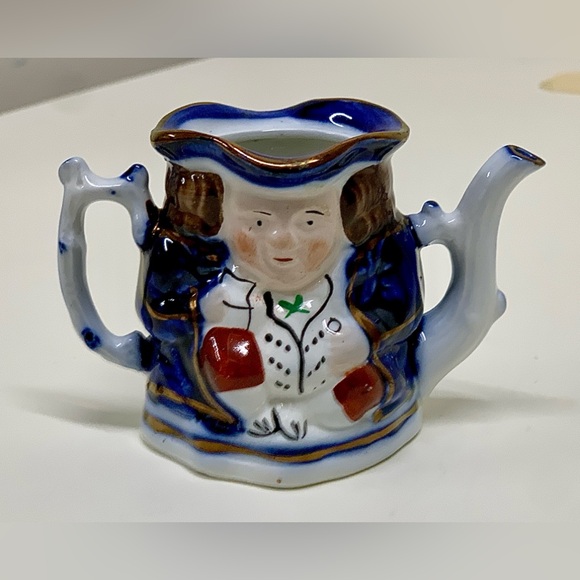 19th Century Vtg Allertons Est. 1831 Gaudy Staffordshire Miniature Toby Teapot - Picture 6 of 16